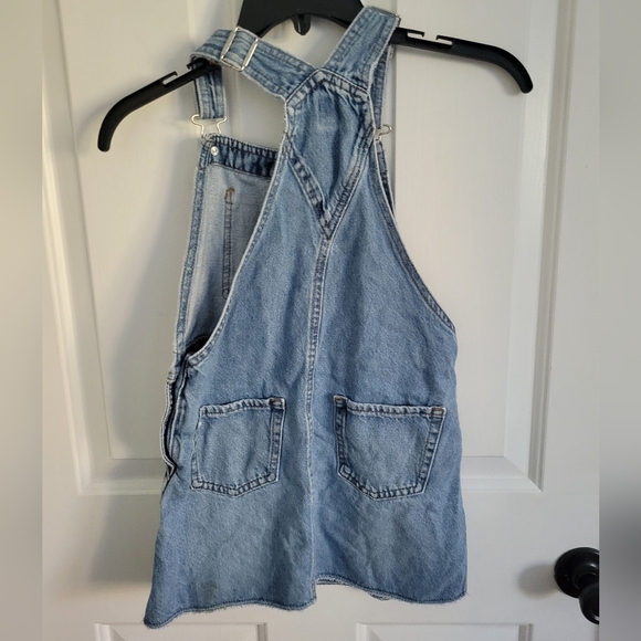 GAP Kids Girls Denim Distressed Skirt Overalls Size Medium - Picture 4 of 4